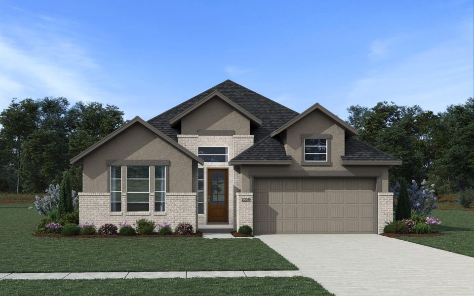 Representative exterior photo of a completed home built from the Mariah – 50′ Lot by Chesmar Homes in Elyson, Katy, TX (Image 4). Representative exterior photo of a completed home built from the Mariah – 50′ Lot by Chesmar Homes in Elyson, Katy, TX (Image 4).