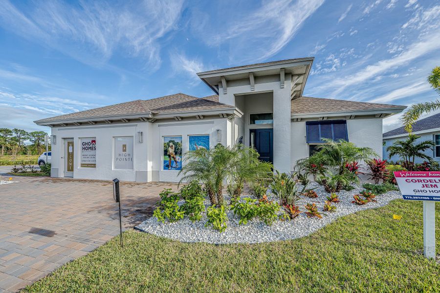 2D floor plan layout for the Cordella Jem by GHO Homes in High Pointe, Vero Beach, FL (Image 25).