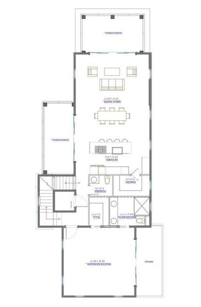 2D floor plan layout of this home in , Folly Beach, SC (Image 6).