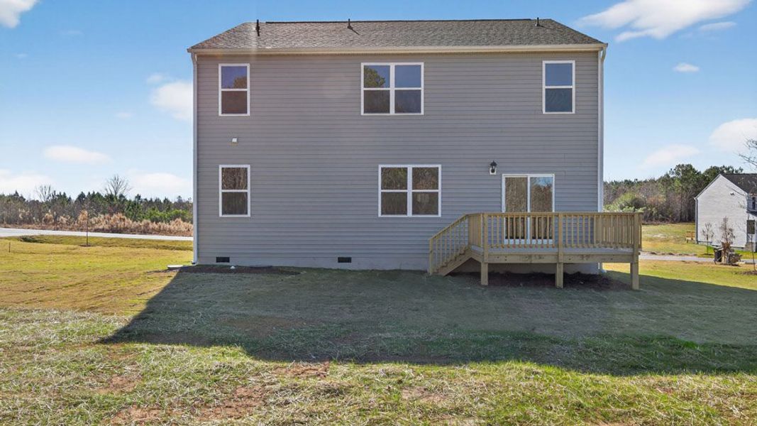 Exterior details and patio area of a home in Baker Farm, Youngsville (Image 16).