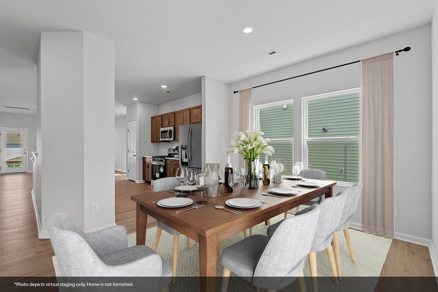 Furnished interior view inside a new home in Hanes Lake, Winston-Salem (Image 6). Furnished interior view inside a new home in Hanes Lake, Winston-Salem (Image 6).
