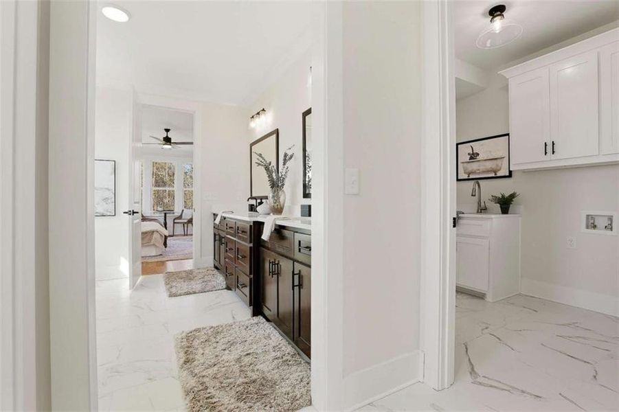 Furnished interior view inside a new home in , Newnan (Image 50).