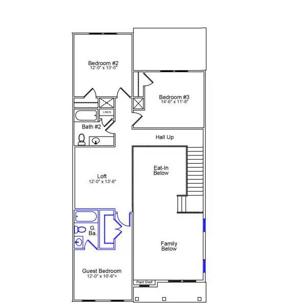 2D floor plan layout of this home in Grand Park, Leland, NC (Image 4). 2D floor plan layout of this home in Grand Park, Leland, NC (Image 4).