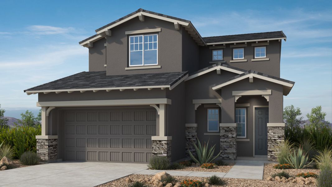 Front exterior of a home in the Verdin Discovery Collection community, located in Phoenix, AZ (Image 14).
