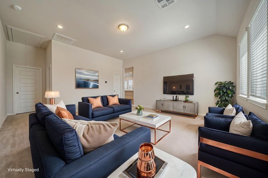 Virtually Staged Game Room/Flex Space