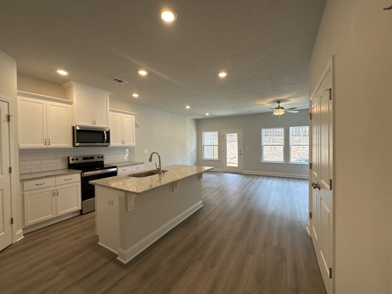 Furnished interior view inside a new home in Caroleton Townhomes, Grovetown (Image 8). Furnished interior view inside a new home in Caroleton Townhomes, Grovetown (Image 8).