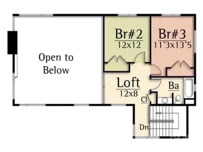 2D floor plan layout of this home in , Maggie Valley, NC (Image 2).