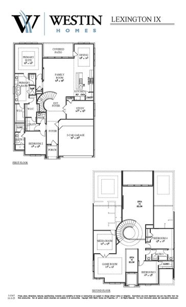 2D floor plan layout for the The Lexington IX by Westin Homes in Sunterra, Katy, TX (Image 2). 2D floor plan layout for the The Lexington IX by Westin Homes in Sunterra, Katy, TX (Image 2).
