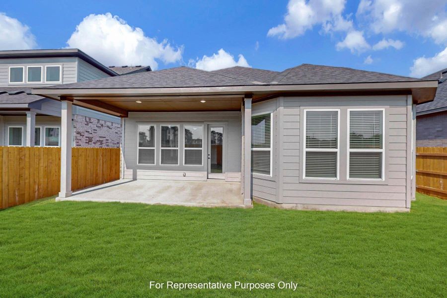 Exterior details and patio area of a home in Heritage, Dripping Springs (Image 4).