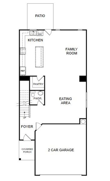 2D floor plan layout for the Springdale by Piedmont Residential in Castleberry Pointe, Dawsonville, GA (Image 4).