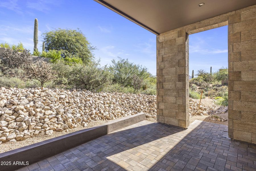 Patio Off Kitchen:View of Backyard
