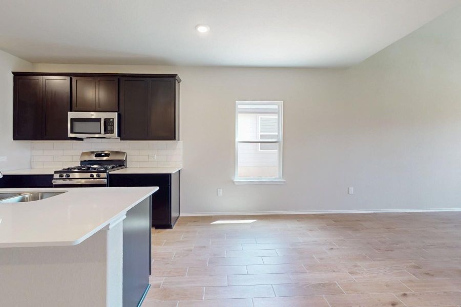 Furnished interior view inside a new home in Cascades at Onion Creek, Austin (Image 9). Furnished interior view inside a new home in Cascades at Onion Creek, Austin (Image 9).