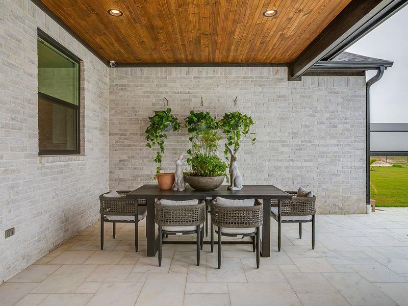 Exterior details and patio area of a home in Santana Ridge, Brock (Image 23).