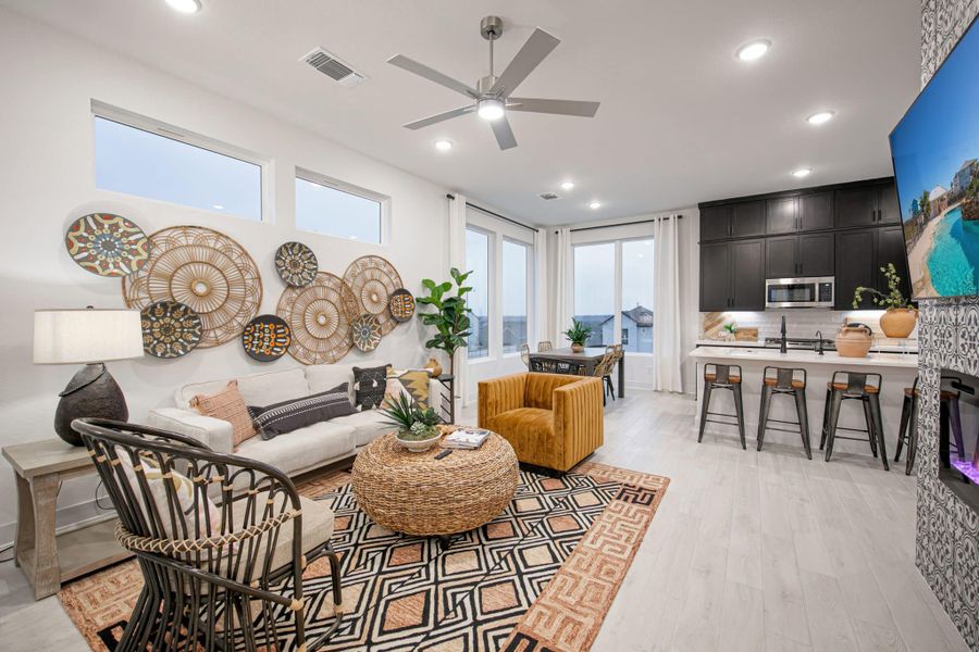 Furnished interior view inside a new home in Santa Rita Ranch, Liberty Hill (Image 11).