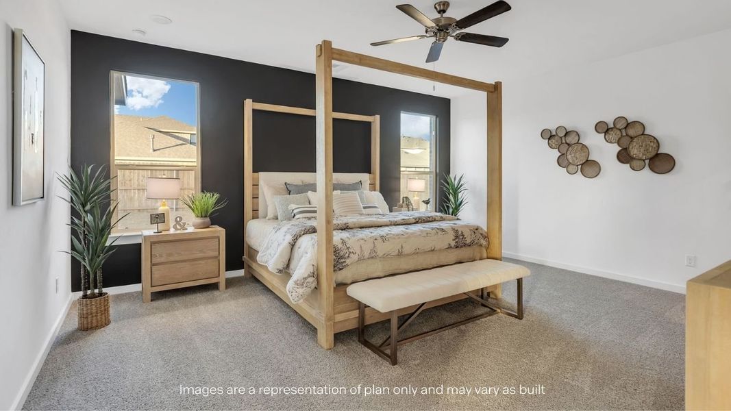 Furnished interior view inside a new home in Viridian, Lubbock (Image 15).