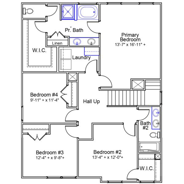 2D floor plan layout of this home in Ellington, Elgin, SC (Image 3).