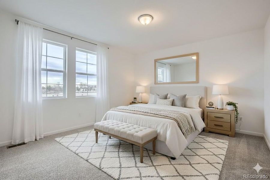 2nd Floor Primary Bedroom - Virtually staged photo