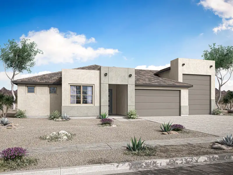 Representative exterior photo of a completed home built from the Lilac by Mattamy Homes in White Tank Vistas, Waddell, AZ (Image 2). Representative exterior photo of a completed home built from the Lilac by Mattamy Homes in White Tank Vistas, Waddell, AZ (Image 2).
