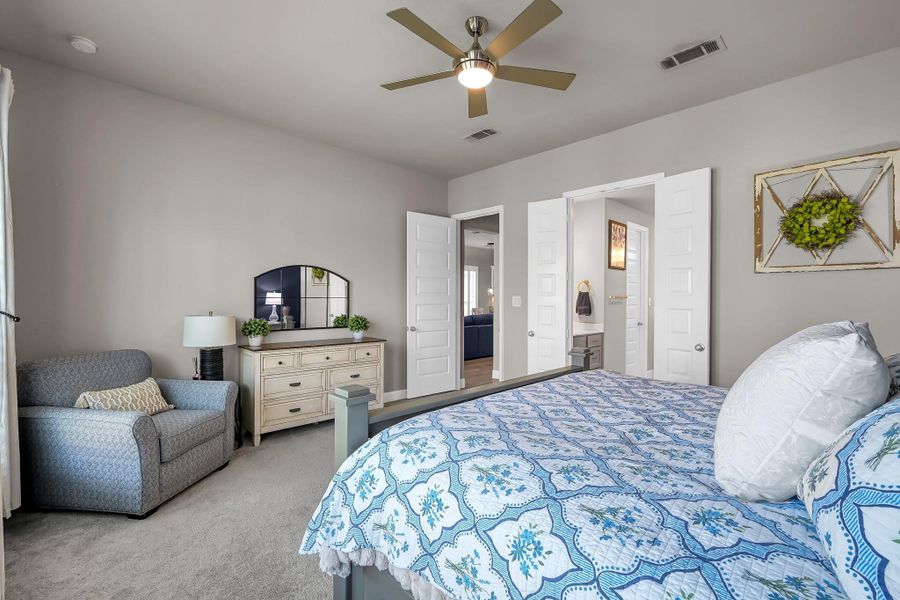 Furnished interior view inside a new home in Grand Central Park 45', Conroe (Image 30).