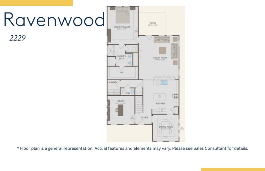 2D floor plan layout of this home in SayeBrook, Myrtle Beach, SC (Image 5).