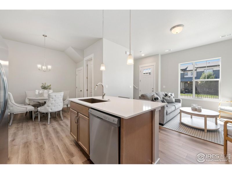 Furnished interior view inside a new home in The Lakes at Centerra - Discovery, Loveland (Image 9).