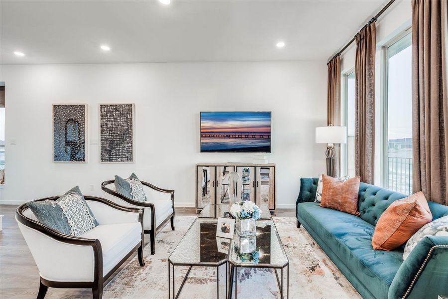 Furnished interior view inside a new home in Bridgeland, Cypress (Image 22).