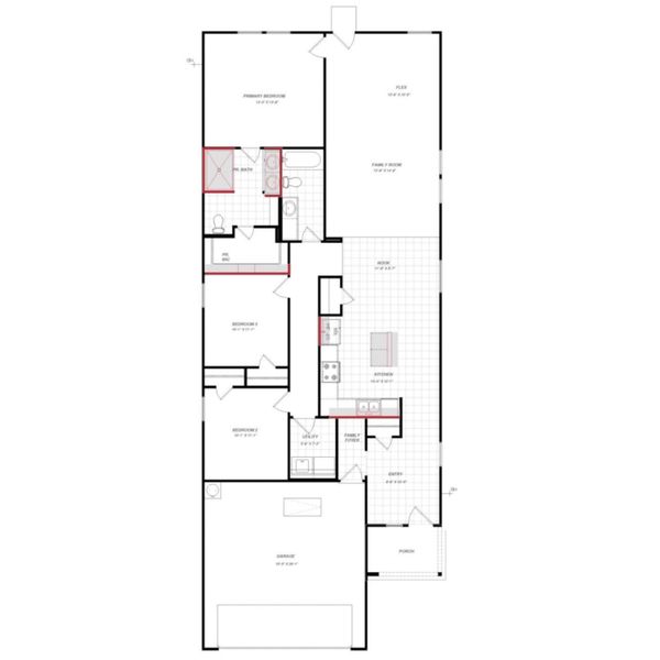 2D floor plan layout of this home in Churchill, Anna, TX (Image 6).