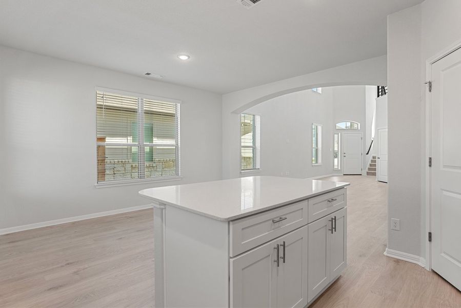 Furnished interior view inside a new home in Crosswinds, Kyle (Image 3).