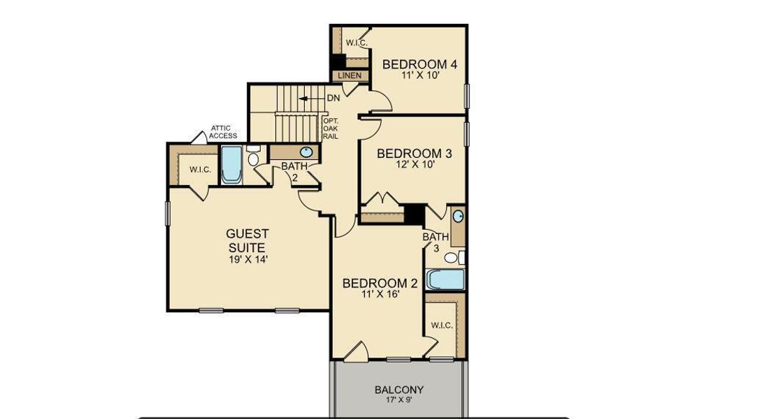 2D floor plan layout of this home in Carnes Crossroads, Summerville, SC (Image 3).