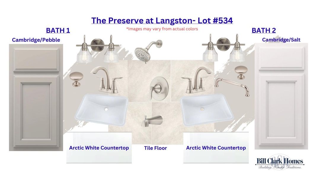 Sample of building materials used in homes in The Preserve at Langston, Winterville (Image 3).