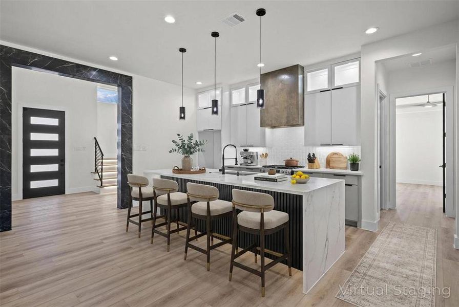 Furnished interior view inside a new home in , Dallas (Image 14).