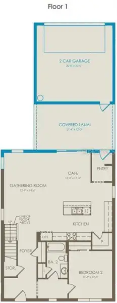 2D floor plan layout of this home in Parkside Trails, Clermont, FL (Image 2). 2D floor plan layout of this home in Parkside Trails, Clermont, FL (Image 2).