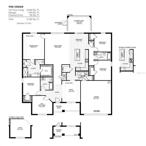 2D floor plan layout of this home in Palm Coast, Palm Coast, FL (Image 2). 2D floor plan layout of this home in Palm Coast, Palm Coast, FL (Image 2).