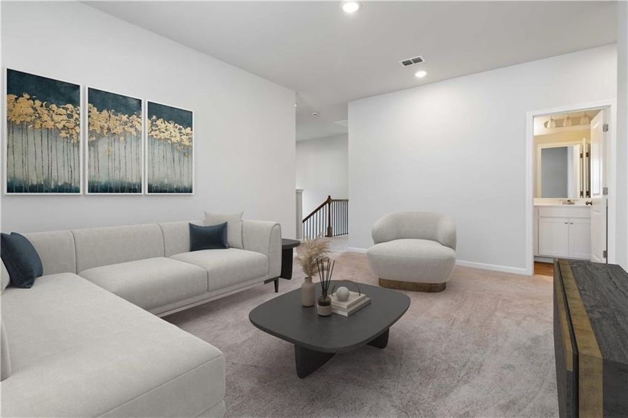 Furnished interior view inside a new home in , Atlanta (Image 16).