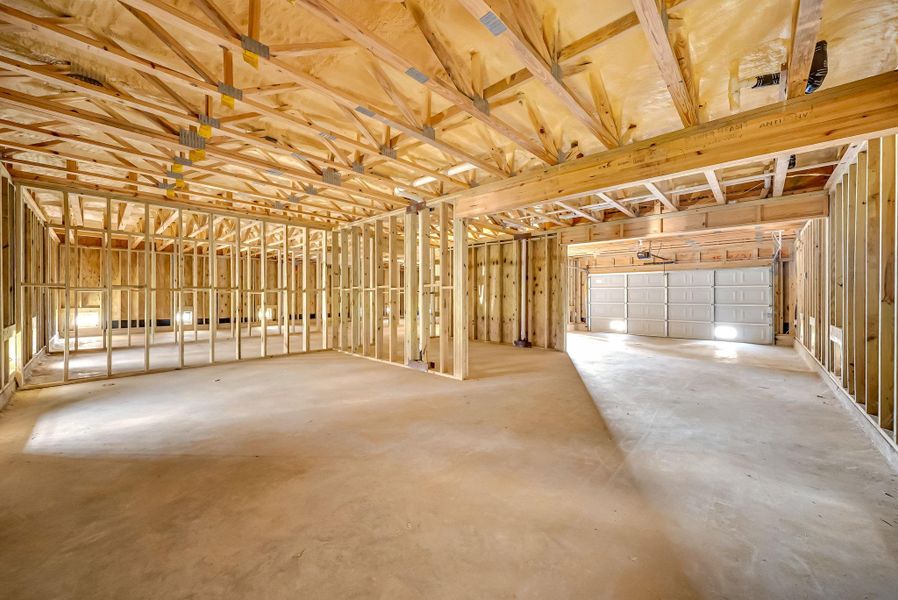 2+ Car Garage with tons of storage area.