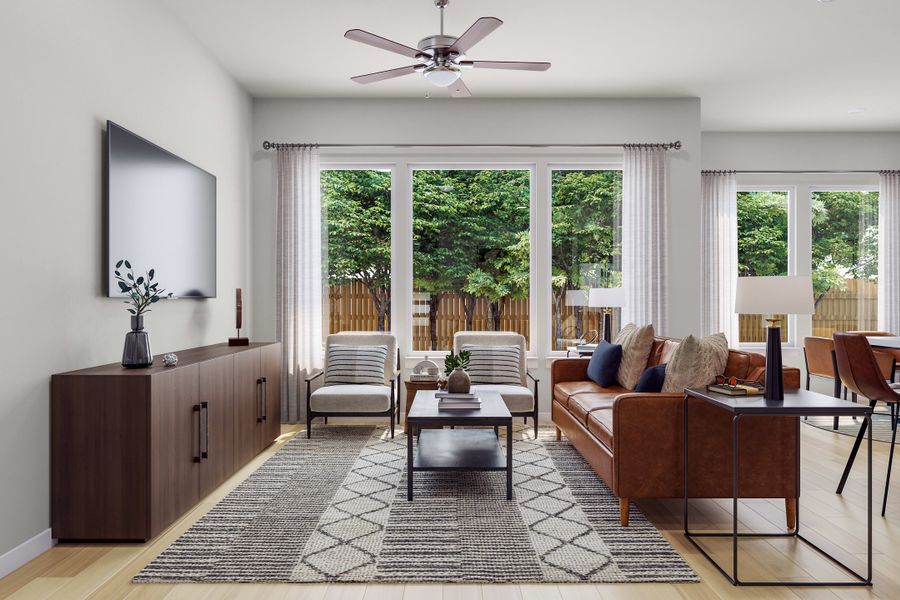 Representative furnished interior of a home built from the Foss by Tri Pointe Homes in Lariat, Liberty Hill (Image 6).