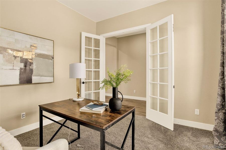Home office off the main entry with French Doors Home office off the main entry with French Doors