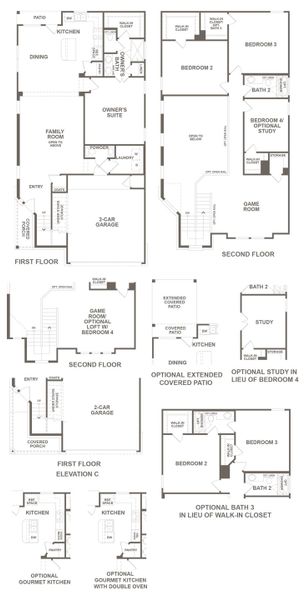 2D floor plan layout for the Lamar by Milestone Community Builders in Saddle Ridge at Wildhorse Ranch, Austin, TX (Image 3). 2D floor plan layout for the Lamar by Milestone Community Builders in Saddle Ridge at Wildhorse Ranch, Austin, TX (Image 3).