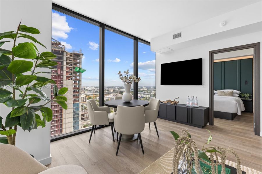 Furnished interior view inside a new home in , Miami (Image 44).