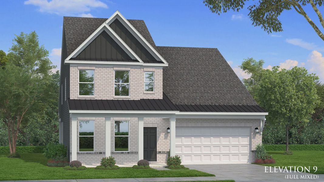 Representative exterior photo of a completed home built from the Ansley by DRB Homes in Reserve at Crowthorne, Zebulon, NC (Image 50). Representative exterior photo of a completed home built from the Ansley by DRB Homes in Reserve at Crowthorne, Zebulon, NC (Image 50).