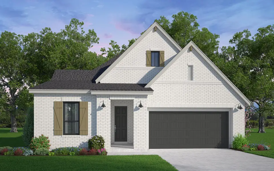 Representative exterior photo of a completed home built from the Warner by Brookfield Residential in Elyson, Katy, TX (Image 3).