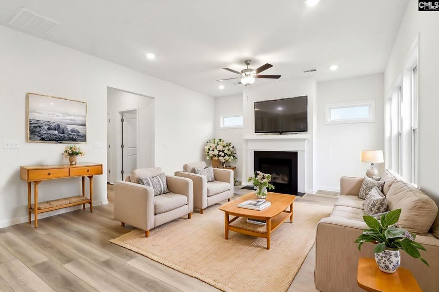 Furnished interior view inside a new home in Peachtree Hills, Lexington (Image 3). Furnished interior view inside a new home in Peachtree Hills, Lexington (Image 3).
