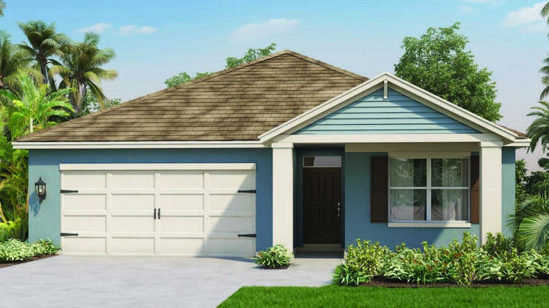 Representative exterior photo of a completed home built from the ARIA by D.R. Horton in Summerlin at Hawthorne Ranch, Lakeland, FL (Image 27).