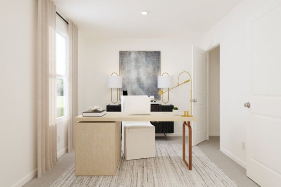 A room with a desk and a lamp. A room with a desk and a lamp.