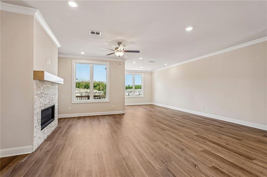 Spacious, unfurnished interior of a new home in Waterside Townhomes, Peachtree Corners (Image 43). Spacious, unfurnished interior of a new home in Waterside Townhomes, Peachtree Corners (Image 43).