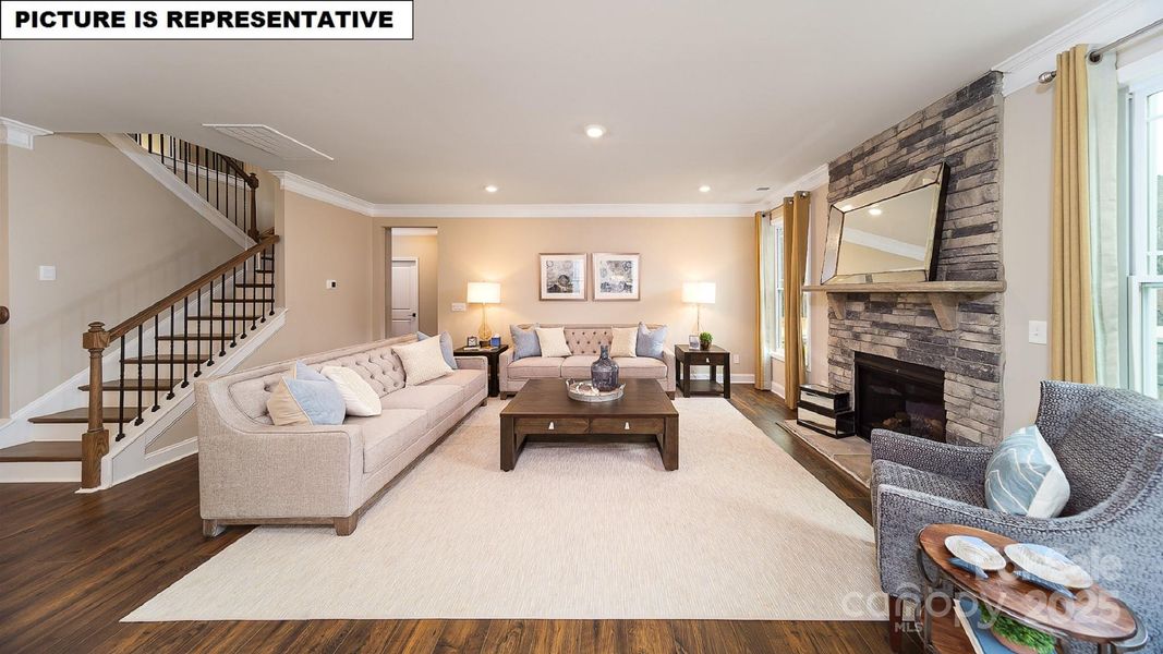 Furnished interior view inside a new home in Falls Cove, Troutman (Image 25).