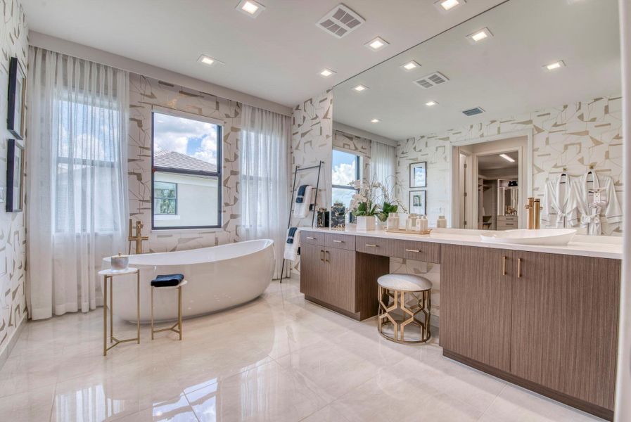 Furnished interior view inside a new home in Apex at Avenir, Palm Beach Gardens (Image 4).