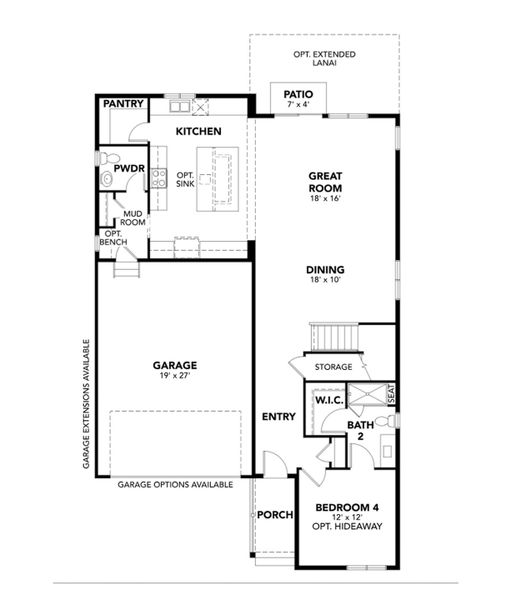 2D floor plan layout for the St. James - Premier by Brightland Homes in Trevenna, Windsor, CO (Image 3). 2D floor plan layout for the St. James - Premier by Brightland Homes in Trevenna, Windsor, CO (Image 3).