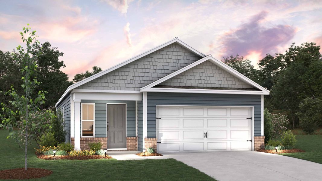 Representative exterior photo of a completed home built from the Plan by D.R. Horton in Zion Springs, Hickory, NC (Image 8).