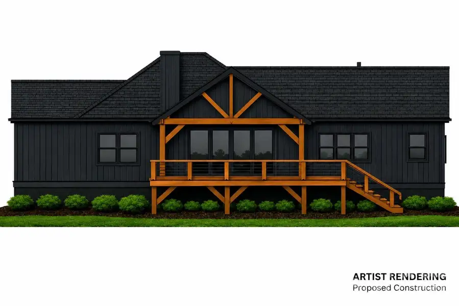 Exterior rendering of this home design in , Hendersonville, NC (Image 2).